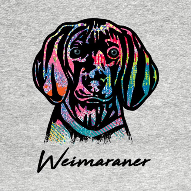 Weimaraner Dog - Tie Dye Color by Pam069